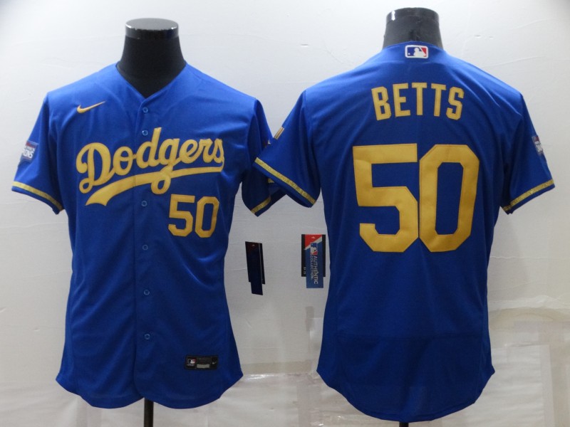Men Los Angeles Dodgers 50 Betts blue Elite Nike 2022 MLB Jersey